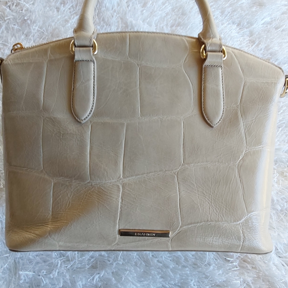 Brahmin Duxbury Taupe Callisto Satchel